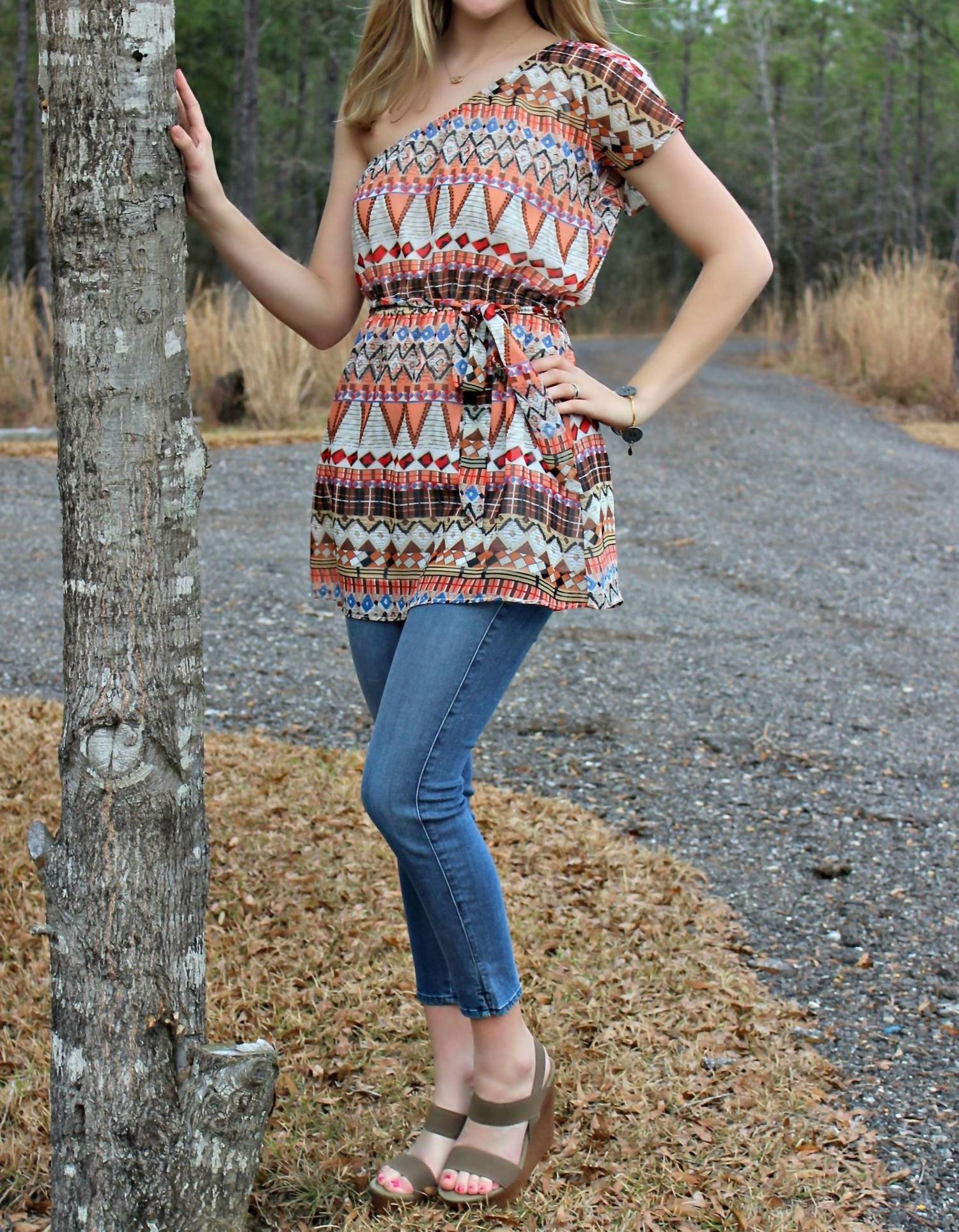 Blu Pepper - One Shoulder Dress