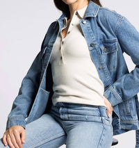Thread & Supply Nevada Jacket in medium wash denim - women's jacket - view 7