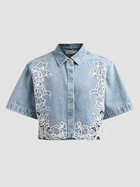 Simkhai - Albaine Embroidered Denim Shirt