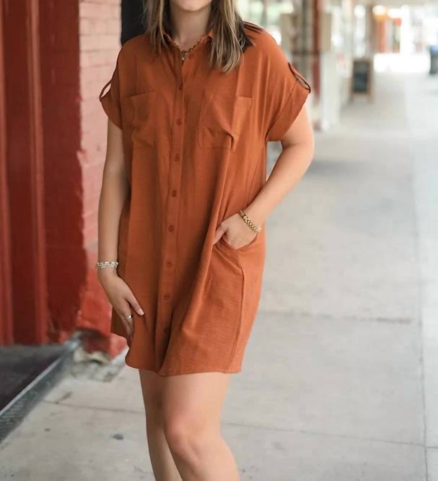 She + Sky - Safari Shirt Dress