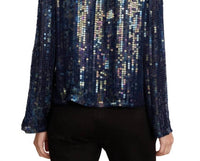 Velvet By Graham & Spencer - Evie Sequin Long Sleeve Wide Neck Blouse