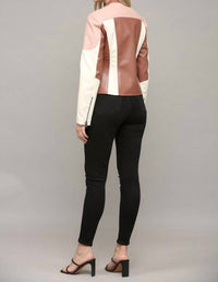 Fate - Color Block Faux Leather Jacket