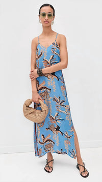 Las Sureñas - Bali Tiger Ocean Silk Dress