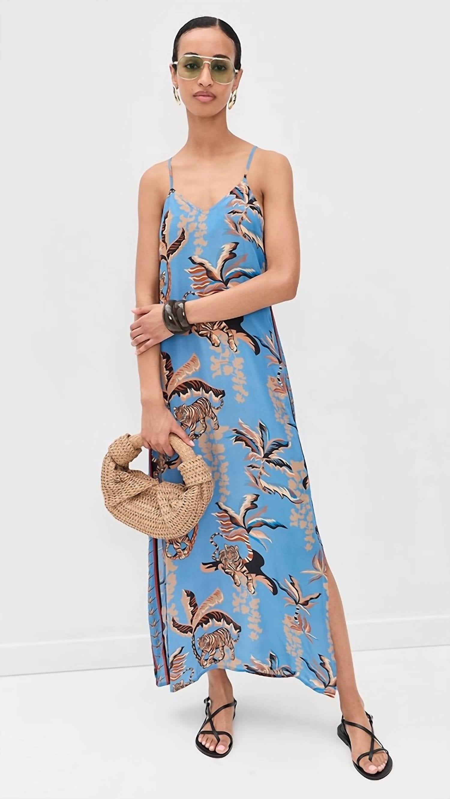 Las Sureñas - Bali Tiger Ocean Silk Dress