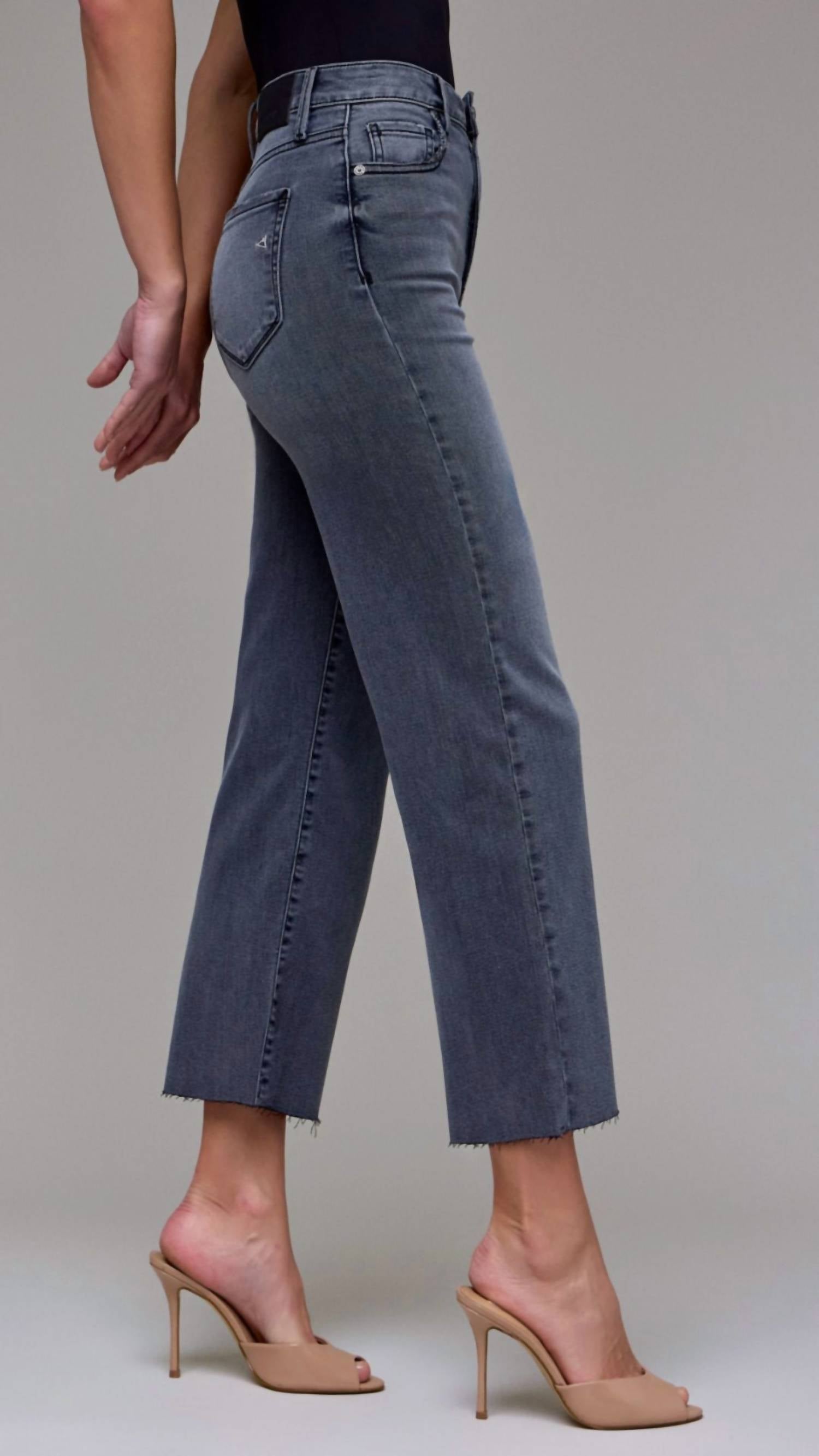 Hidden - High Rise Cropped Classic Straight Jean