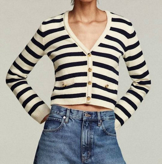 Frame - Harbor Stripe Cardigan