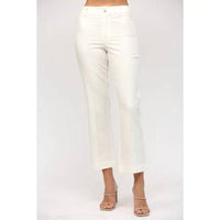 Fate Stancil Pintuck Pant in white - women's pants