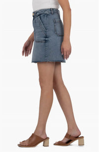 Kut From The Kloth - Bristol Raw Hem Denim Mini Skirt