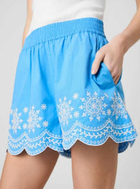 French Connection - Alissa Cotton Embroidered Shorts