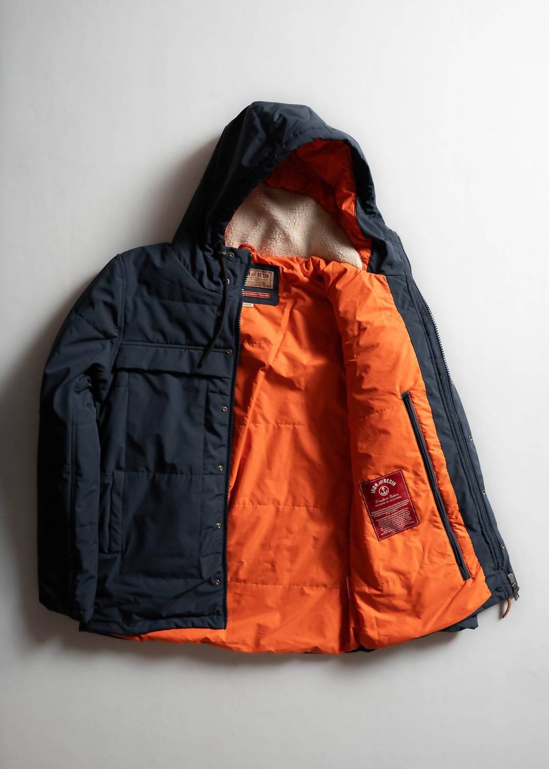 Iron & Resin Men's Helter Jacket in navy - men's shirt - detail view