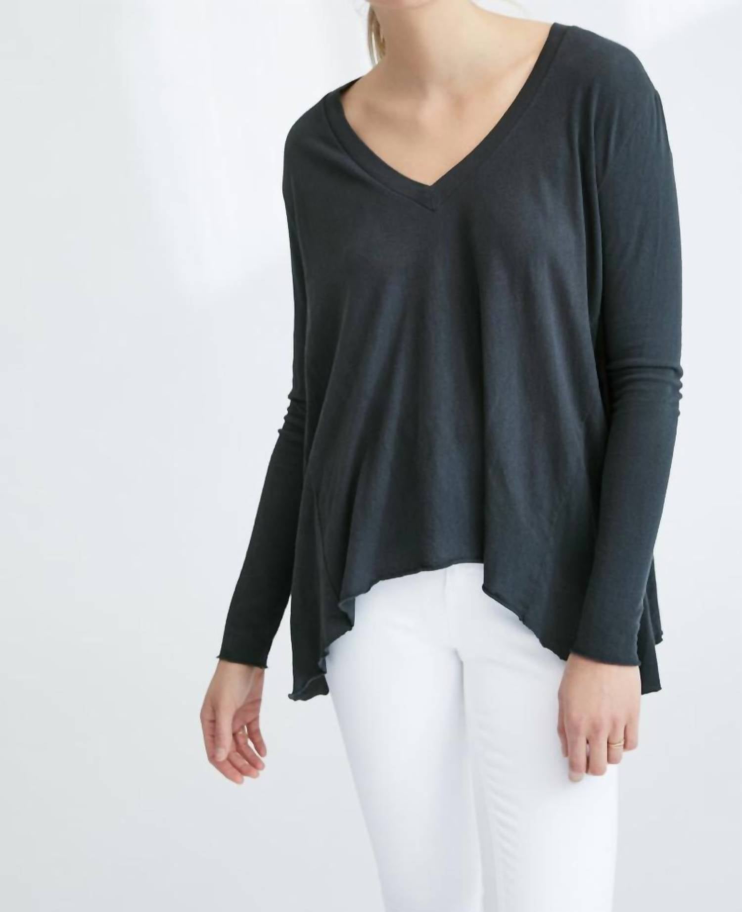 Frank & Eileen - Deep V Long Sleeve Tee