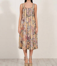 Ranna Gill - Eveline Panelled Midi Dress