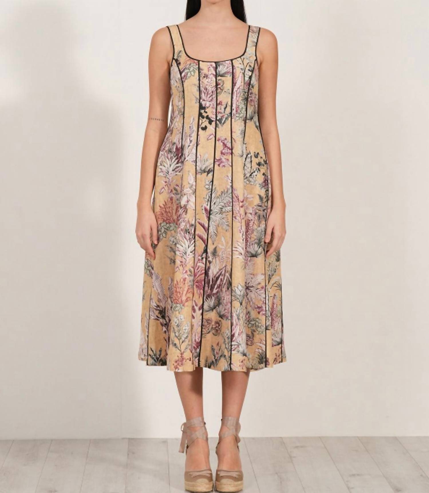 Ranna Gill - Eveline Panelled Midi Dress