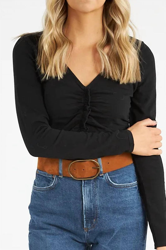 Nation Ltd - CAMBRIA GATHERED LONG SLEEVE TOP