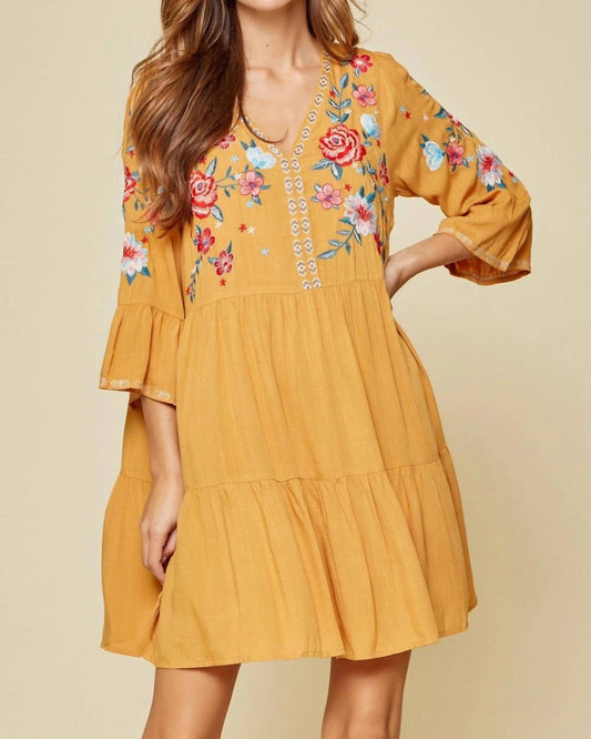Savanna Jane - Embroidered Babydoll Dress