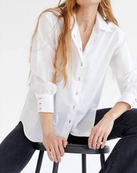 Go by Go Silk Classic Crisp Really Shirt in white - women's long sleeve top