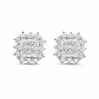 Diana M Jewels - Women's Radiant Lab-Grown Diamond Stud Earrings (7.00 Ct TCW) - Elegant