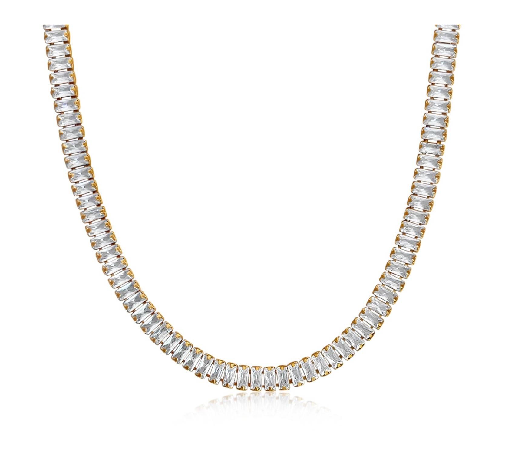Sahira - Women's Shayna Baguette Necklace