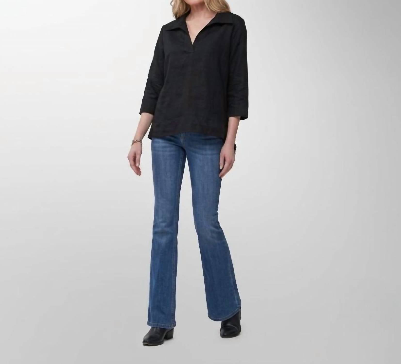 Toofan - High Low Collar Top