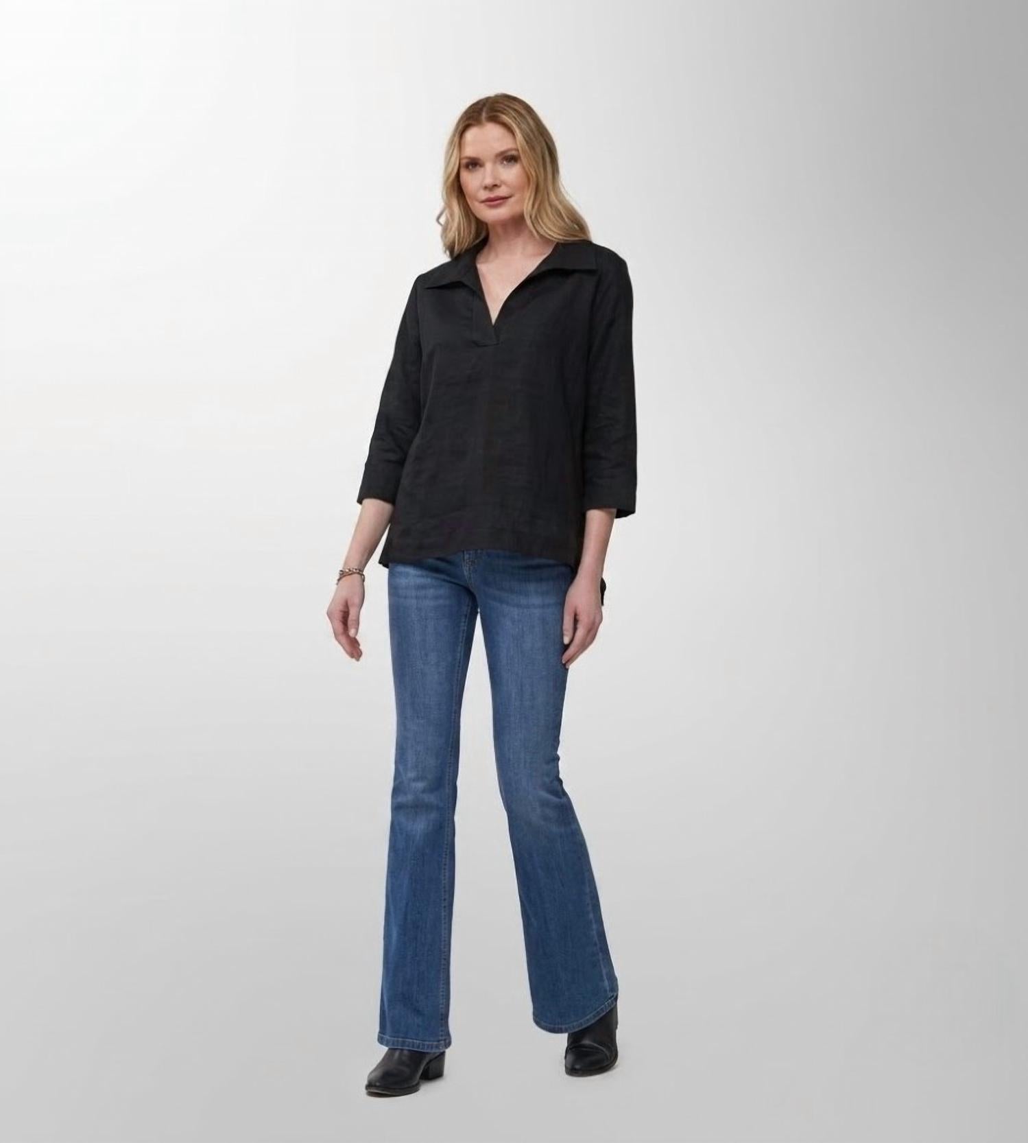 Toofan - High Low Collar Top