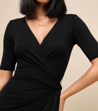 Lulus - Women's Forget Me Knot Midi Wrap Dress