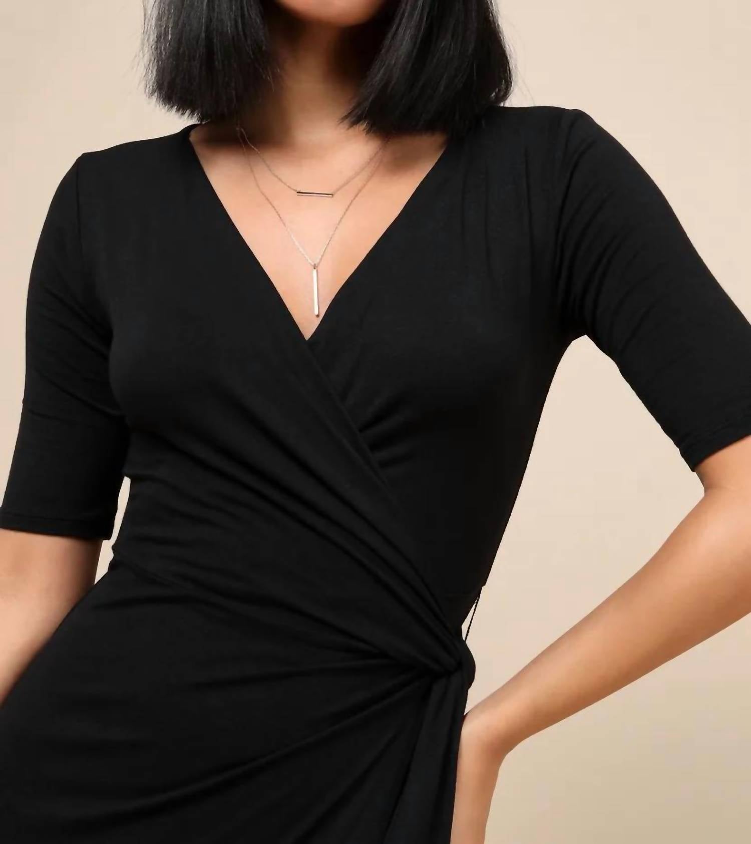 Lulus - Women's Forget Me Knot Midi Wrap Dress