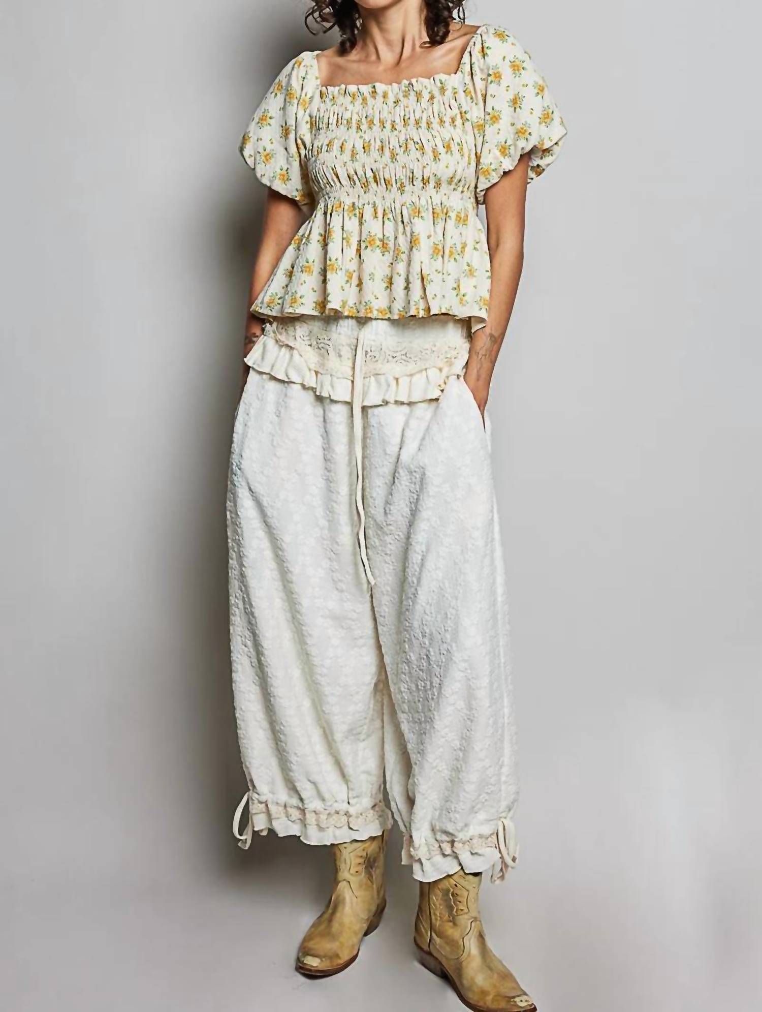 Pol - Renaissance Bloomer Ruffle Pant
