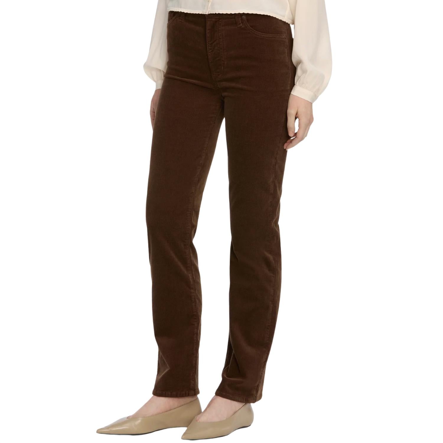 FRAME Le Sleek Straight Corduroy in bitter chocolate 1 - women's pants - view 4