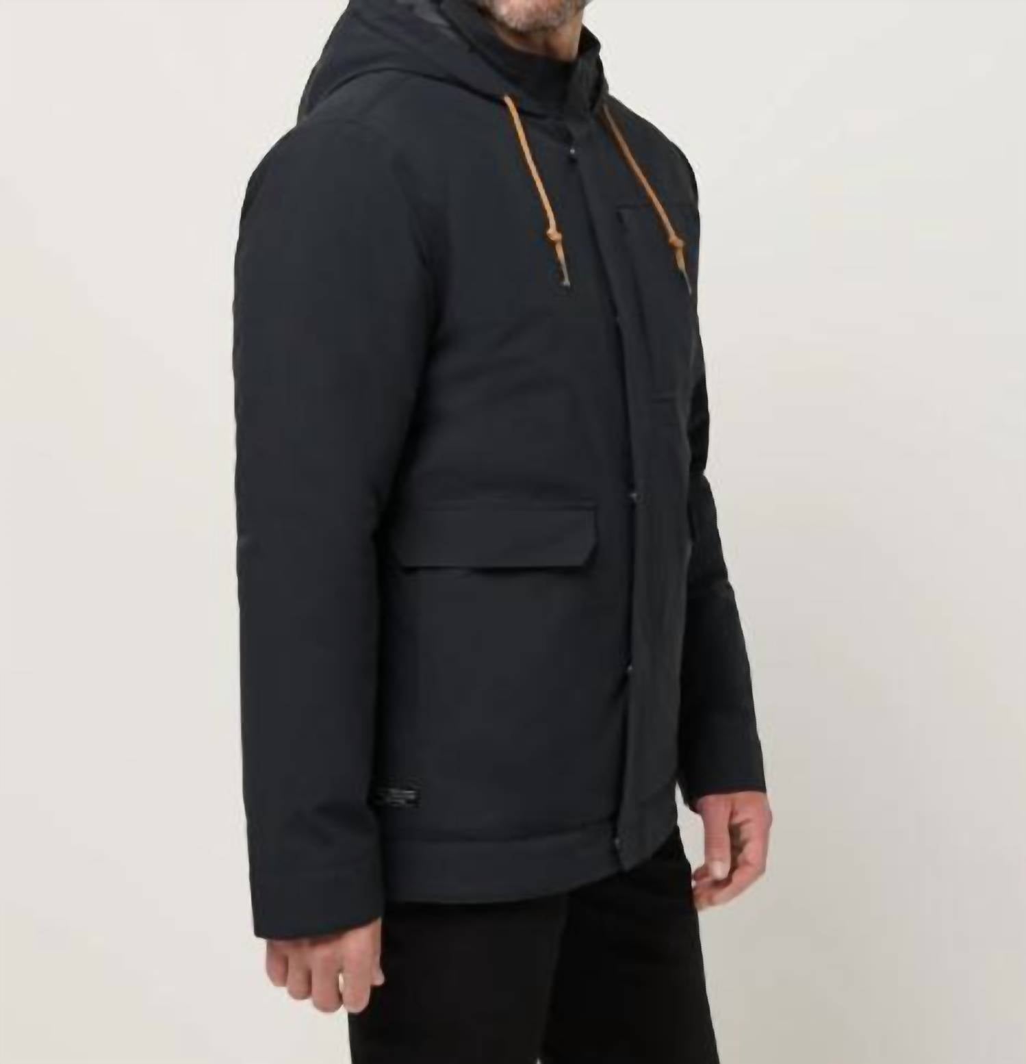 TravisMathew Mountain Pass Jacket in black - men's jacket - detail view