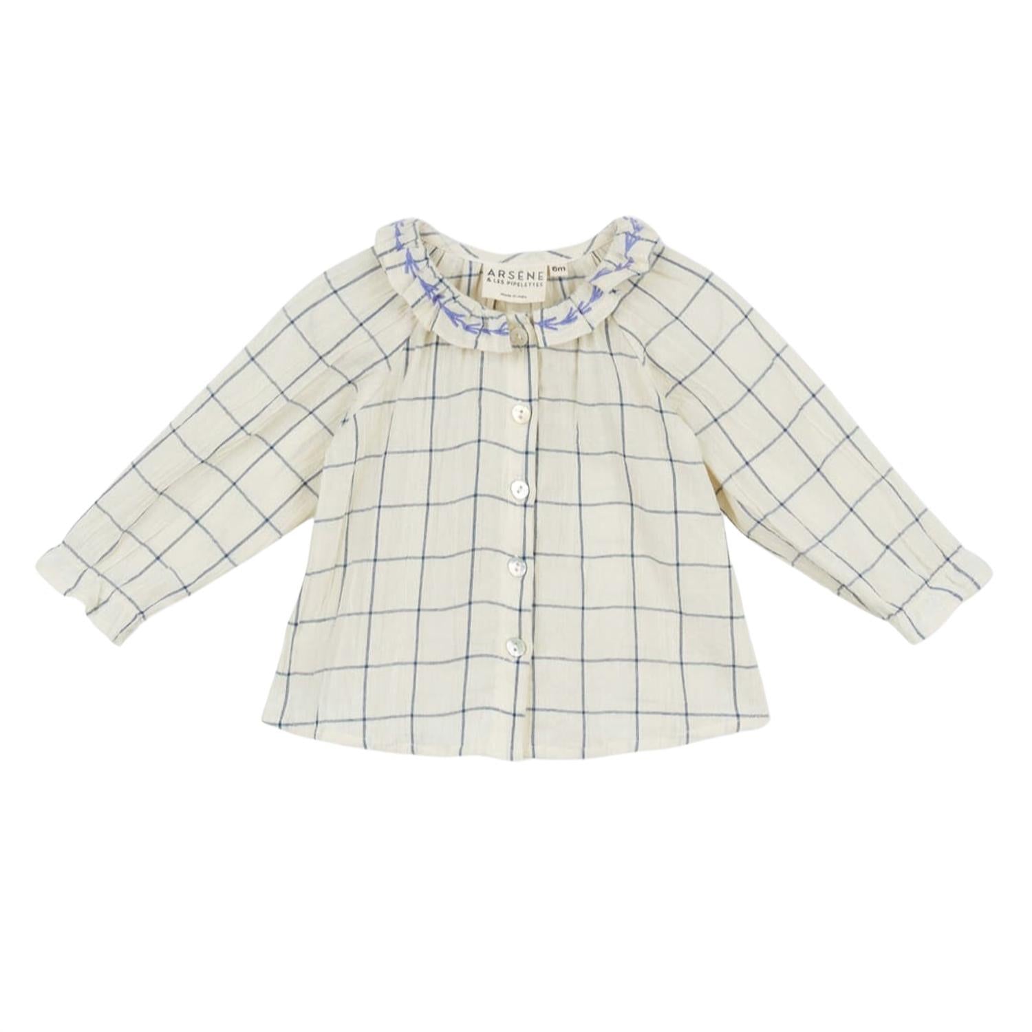 Arsène Et Les Pipelettes - Baby's Emeline Check Blouse