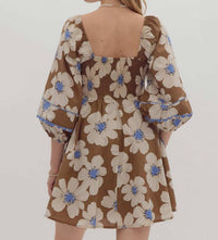Entro - Floral Ric Rac Trim Babydoll Dress