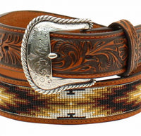 Nocona Belt Co. - Unisex Leather Tribal Beaded Western Belt