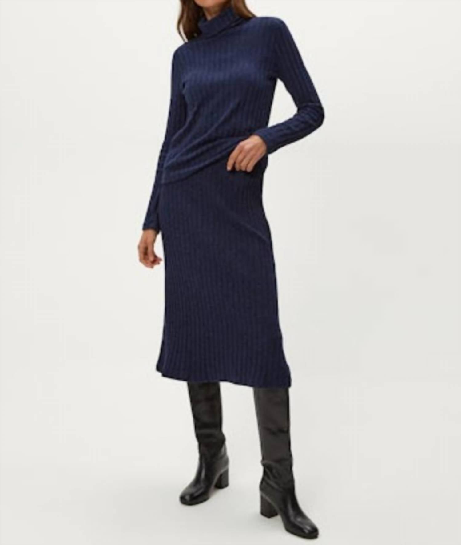 Michael Stars Shania Midi Skirt in blue - women's skirt