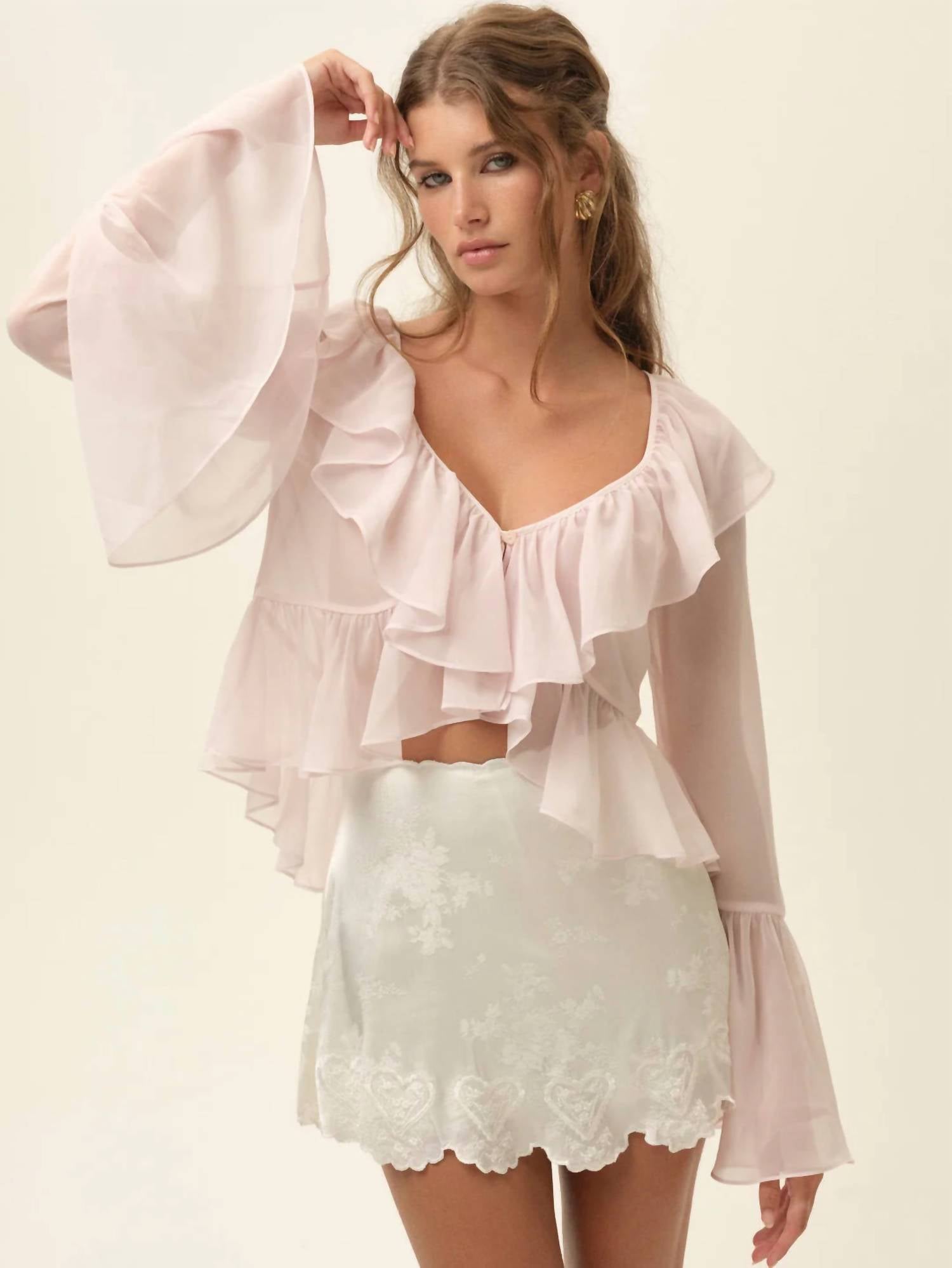 For Love & Lemons - Lila Flare Top