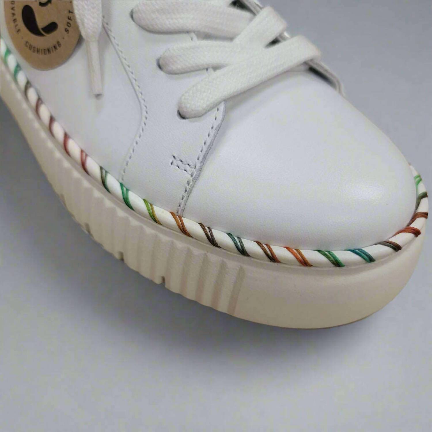 GABOR Women's Low-top Sneaker in white multi - women's sneaker - alternate view