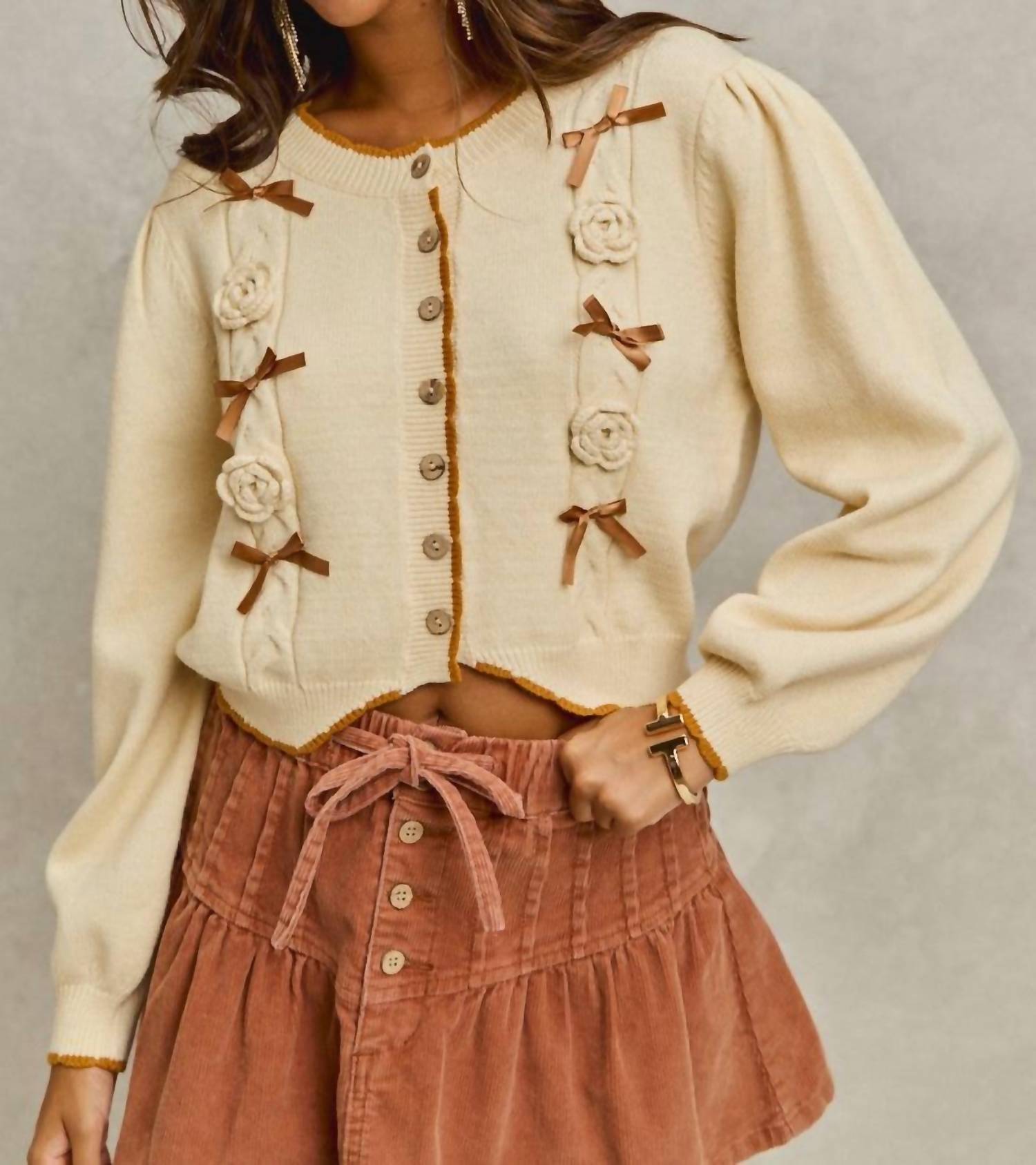 So Me - Ribbon And Rose Cardigan