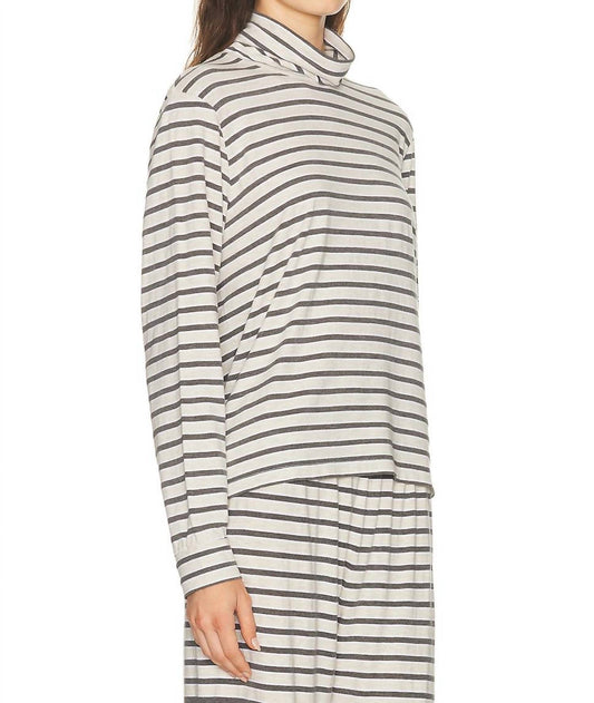 Donni. - Jersey Stripe Turtleneck Top