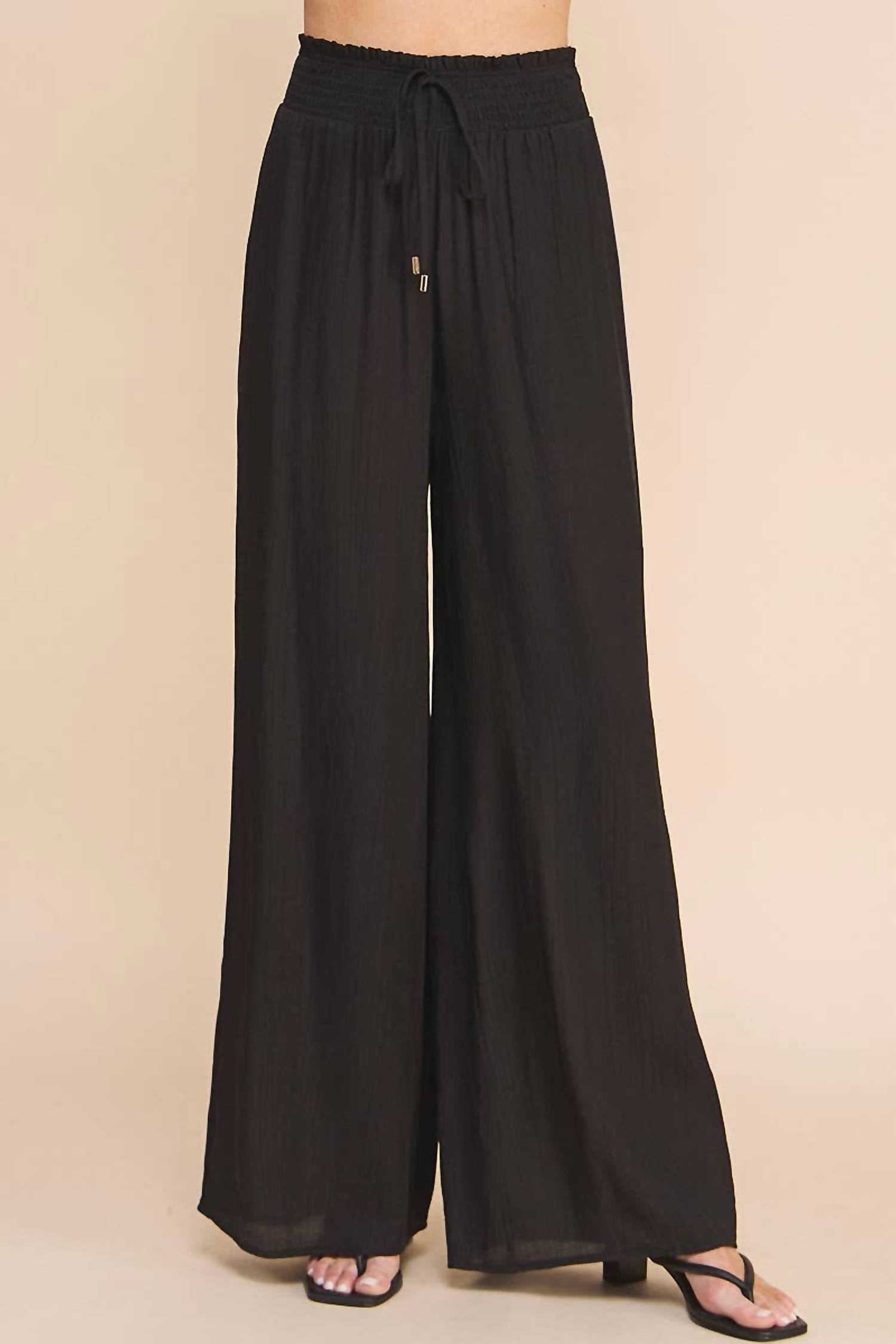 Allie Rose - Bamboo Texture Flowy Pants