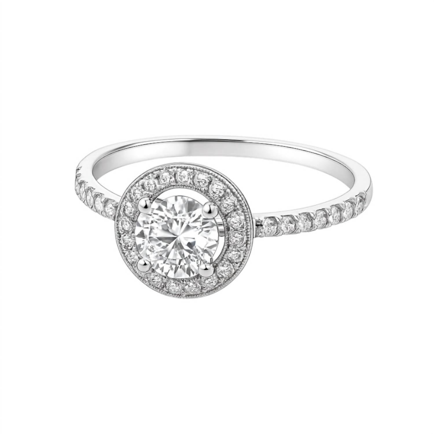 Allyanna Gifts - Women's Round Moissanite With Halo Ring