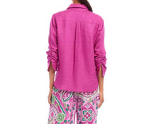 Karen Kane - Linen Ruched Sleeve Shirt