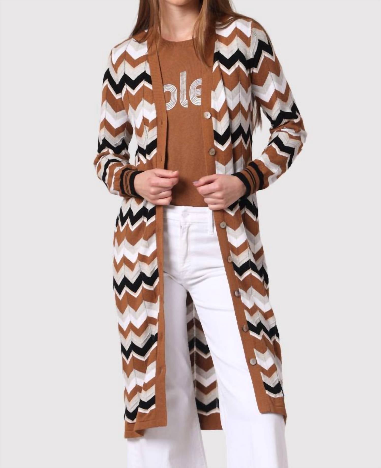 Minnie Rose - Chevron Pointelle Duster