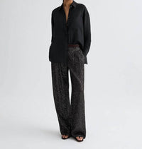 TWP Sulli Pants in dark chocolate silver - women's pants