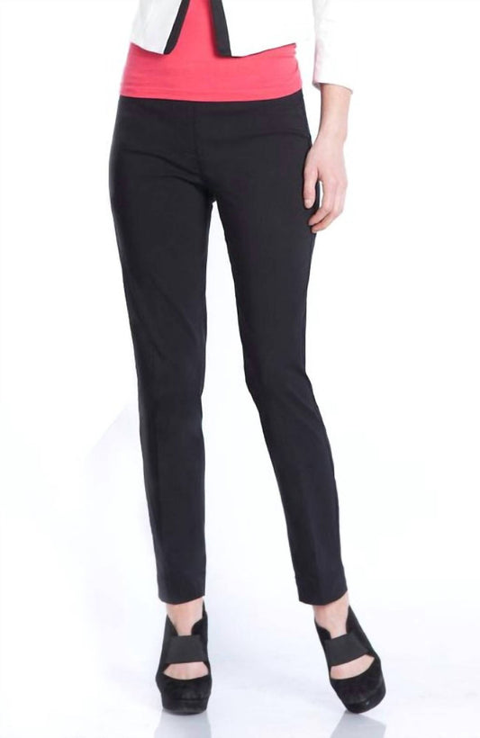 Slimsation By Multiples - Faux Pocket Ankle Pants