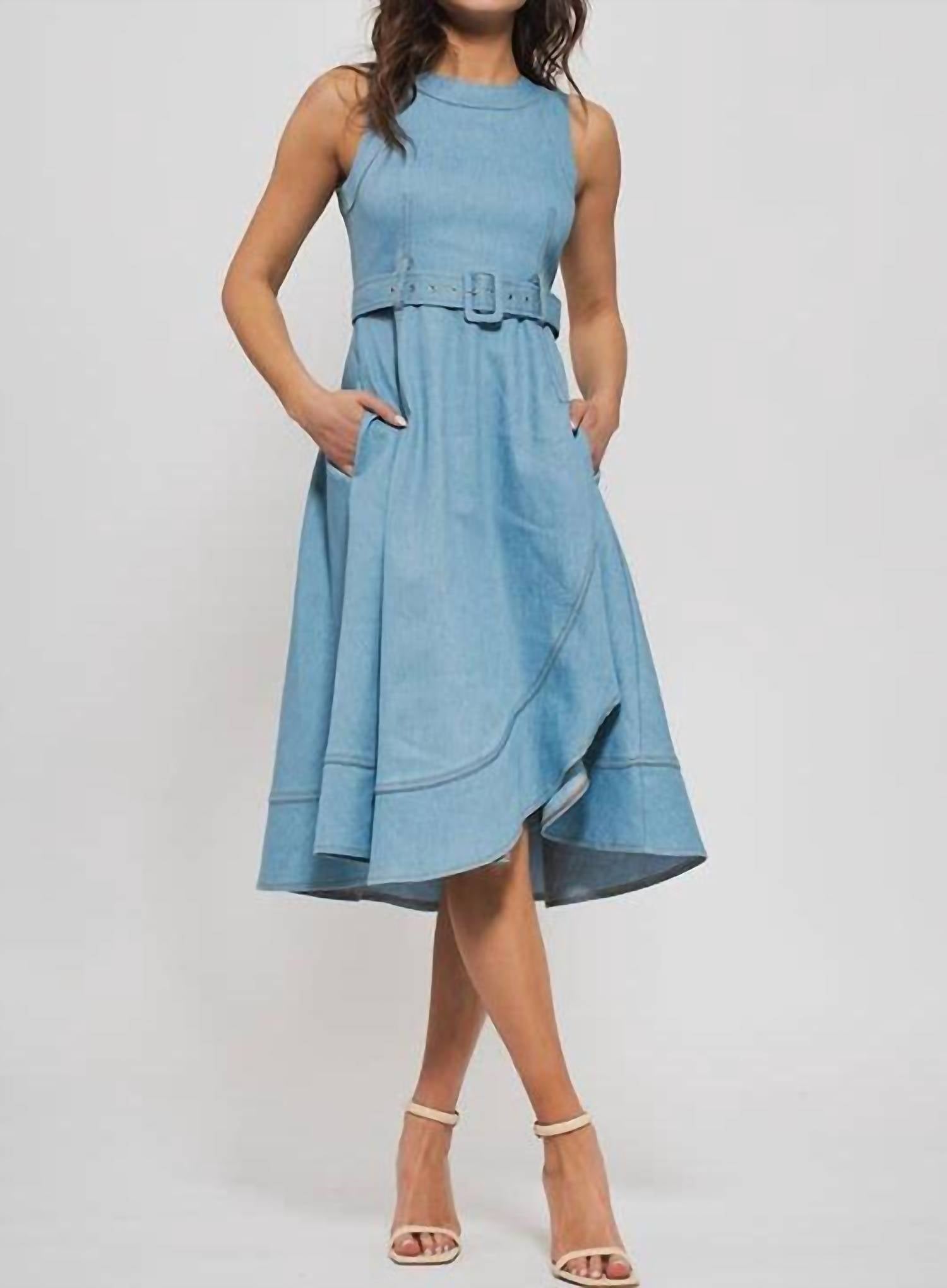Urban Daizy - Fit And Flare Sleeveless Midi Dress