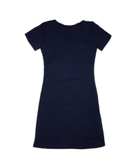 Cheryl Creations Girl's Emily Bow Dress in navy - kids' dress - detail view