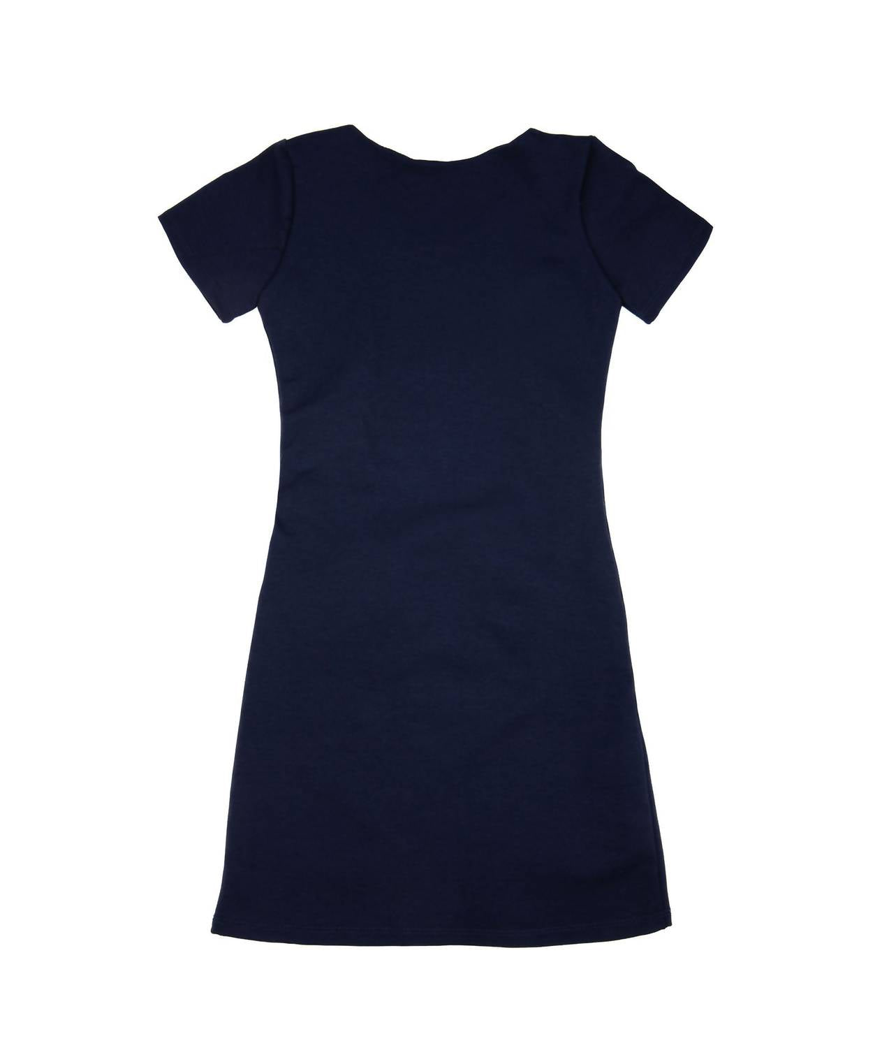 Cheryl Creations Girl's Emily Bow Dress in navy - kids' dress - detail view