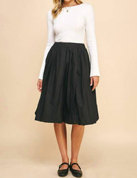 Pinch - Bubble Hem Knee Skirt