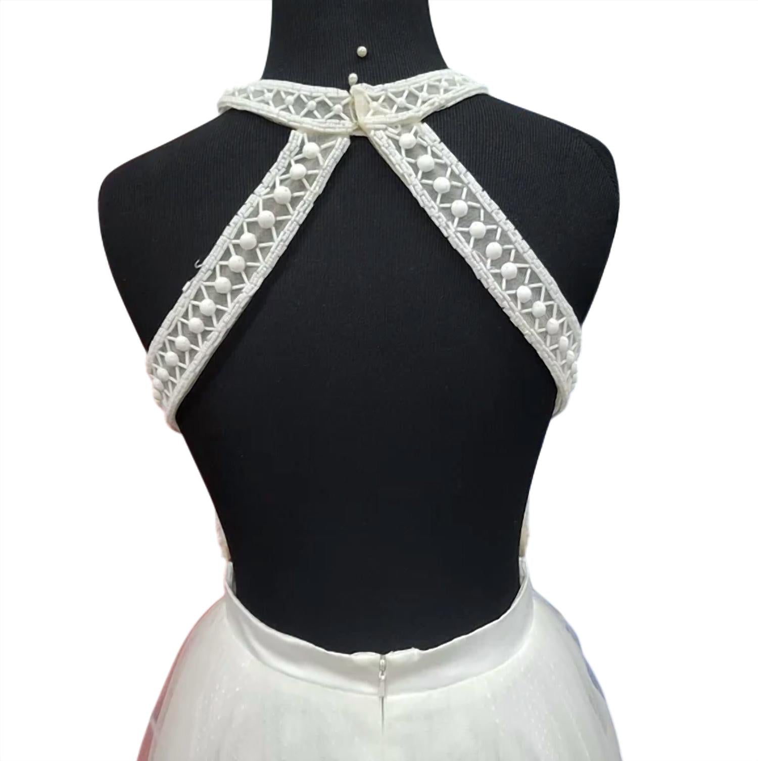 Precious Formals - Beaded Illusion Formal Ball Gown
