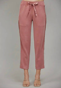 Fate Contrast Satin Lounge Set in rose - women's sleepwear - alternate view
