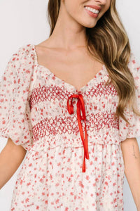 Baevely By Wellmade - Molly Floral Puff Sleeve Maxi Dress